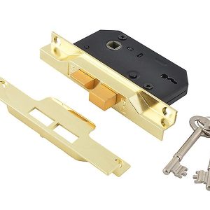 Union 2242 2 Lever Mortice Rebated Sash Lock Electro Brass 65.5mm 2.5in