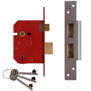 Union 2234E 5 Lever BS Mortice Sash Lock Plated Brass Finish 67mm 2.5in Box