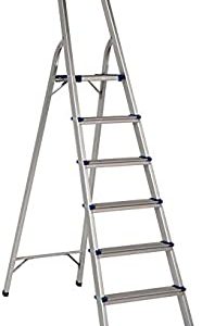 AAA Safe Aluminium Ladder, Ultra-Stable Foldable Aluminium Ladder - 6 Steps