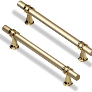 Gold Wardrobe Handles with Screws 160mm