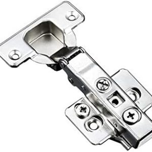 Soft Close Cabinet Hinges Euro Style 6 Way Adjustment Full Overlay with Screws (2 Pack)