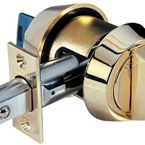 Deadbolt. Mul-T-Lock hercular single cylinder deadbolt w/thumb turn bright brass