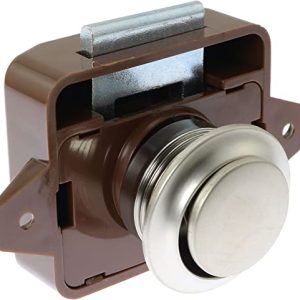 Push Button Catch Lock 26mm/1.02Inch Brown Keyless for RV Caravan