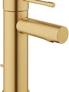 GROHE 32216GNA Essence Single-Handle Bathroom Faucet S-Size, Brushed Cool Sunrise