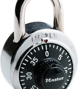 Master Lock 1500D 2 Pack 1-7/8in. Combination Dial Padlock, Standard, Silver & Black