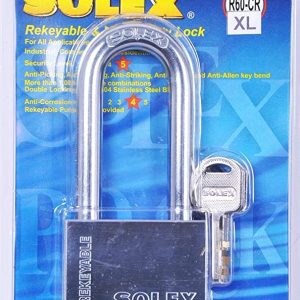 Solex Chrome Padlock Long 60mm