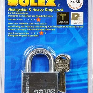 Solex Chrome Padlock 50mm