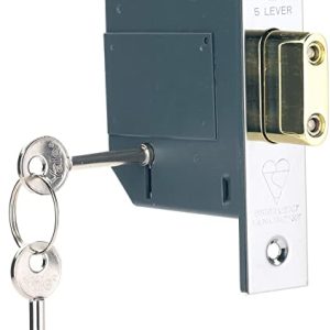 Yale P-M562-CH-67 PM562 5 Lever Mortice Deadlock, High Security, Chrome Finish, 2.5 Inch/64 mm