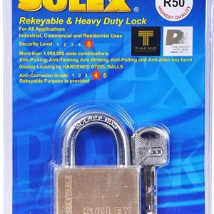 Solex Brass Padlock 50mm