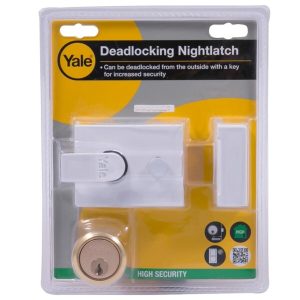 Yale Deadlocking Nightlatch (89White)