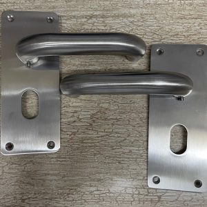 Stainless Steel Rectangular Plate Handle 22mm dia 160x60