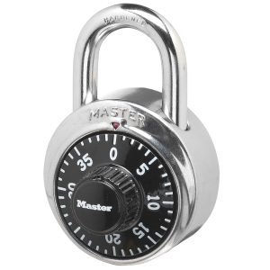 Master Lock 1500D 2 Pack 1-7/8in. Combination Dial Padlock, Standard, Silver & Black