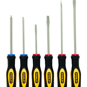 Set Of 6 Thrifty Basic Screwdriver Set Silver/Yellow/Black