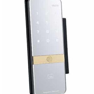 Yale YDG 313 Shine Digital Glass Door Lock With RFID And Mirror Finish Silver