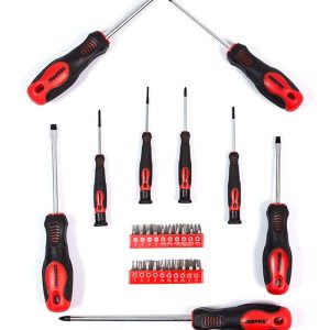 29-Piece Magnetic Screwdriver Set Red/Black