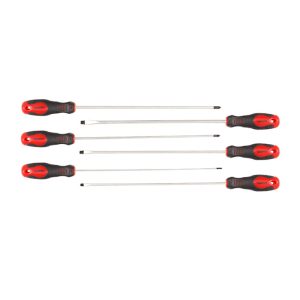6-Piece Perfect Grip Screwdriver Set Red/Black 325millimeter