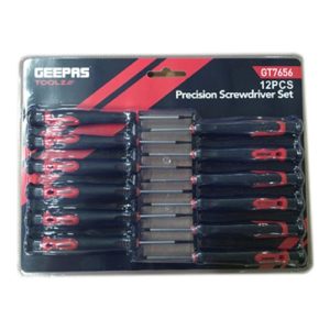 12-Piece Precision Screwdriver Set Black 12centimeter
