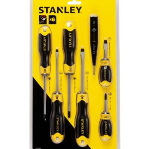 6-Piece Screwdriver Set Black/Yellow/Silver