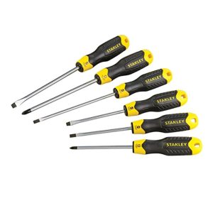6-Piece Phillips Slotted Screwdriver Set Black/Yellow