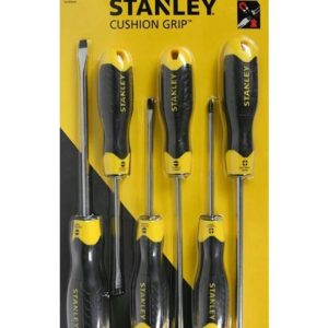 6-Piece Cushion Grip Screwdriver Set Yellow/Black/Silver