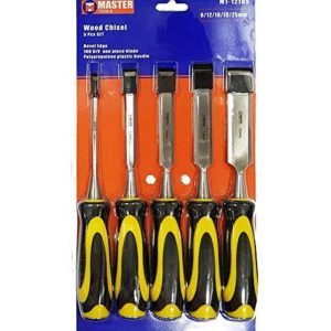 5-Piece Chisel Set Silver/Yellow/Black