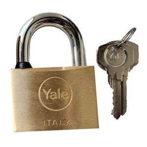 Padlock Brass With 2 Keys Gold/Silver 70millimeter