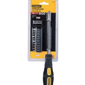 10-Way Soft Grip Screw Driver Set Black/Yellow 15centimeter