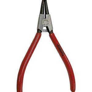 External Bent Circlip Plier Red/Silver 7inch
