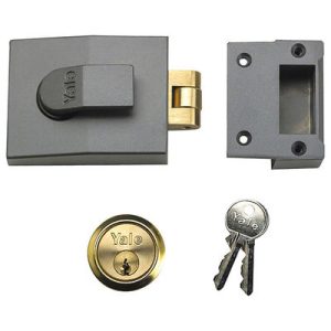 Deadlocking Nightlatch W/Key, P89 (6 cm) Grey/Gold/Silver 6cm