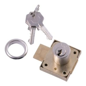 Yale Drawer Lock Set Silver 10millimeter