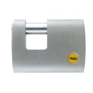 Brass Shutter Padlock Silver 70millimeter