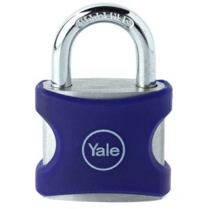 YE3/25/112/1/Bl Aluminium Safety Padlock Blue/Silver 25millimeter
