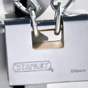 Stanley Armoured Brass Padlock 90mm