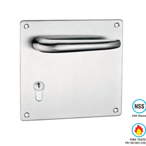 Gleam Square Plate Handle Stainless Steel 170x170