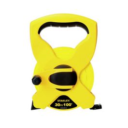 STANLEY STHT34791-8 OPEN CASE FIBER GLASS BLADE MEASURING TAPE 30M/EX10MM METRIC-IMPERIAL